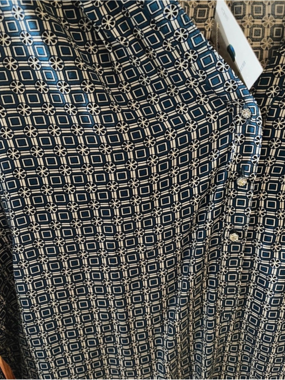 Grand & Greene Blue Geometric Tunic - Picture 2 of 12